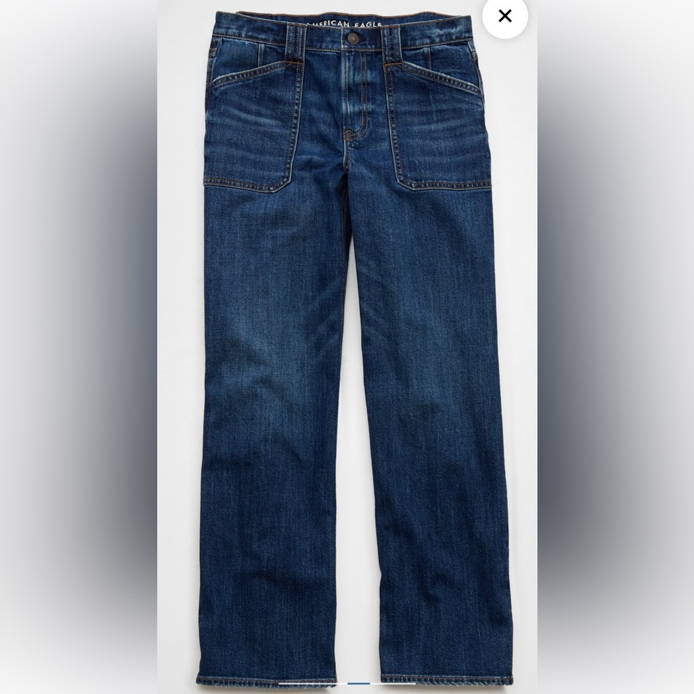 AE Stretch High Waisted Stovepipe Utility Jean